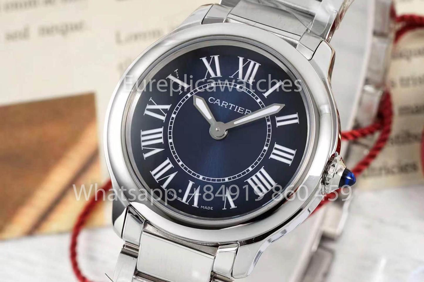 Cartier Ronde Must De Cartier 29mm 1:1 Best Clone AF Factory Blue Dial