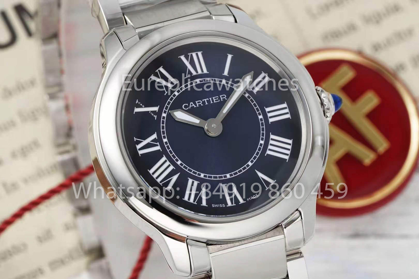 Cartier Ronde Must De Cartier 29mm 1:1 Best Clone AF Factory Blue Dial