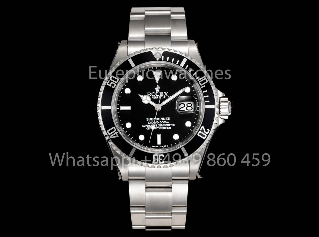 Rolex Submariner 16610 Series TM Factory 1:1 Meilleur clone Lunette noire Bague intérieure sans texte