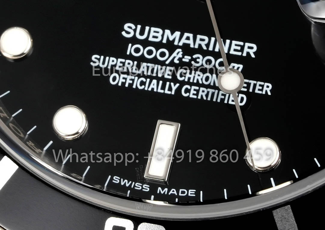 Rolex Submariner 16610 Series TM Factory 1:1 Meilleur clone Lunette noire Bague intérieure sans texte