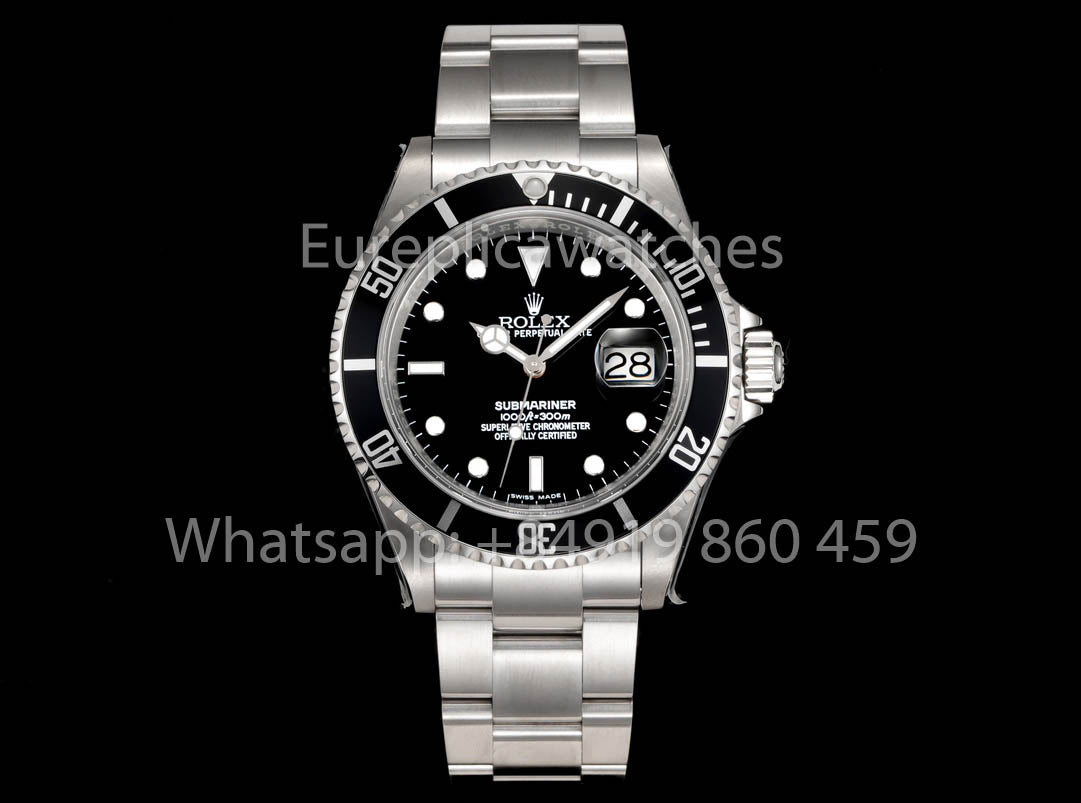Rolex Submariner 16610 Series TM Factory 1:1 Meilleur clone Lunette noire Bague intérieure avec texte