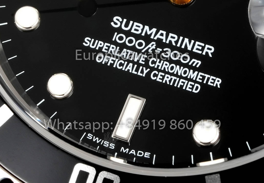 Rolex Submariner 16610 Series TM Factory 1:1 Meilleur clone Lunette noire Bague intérieure avec texte