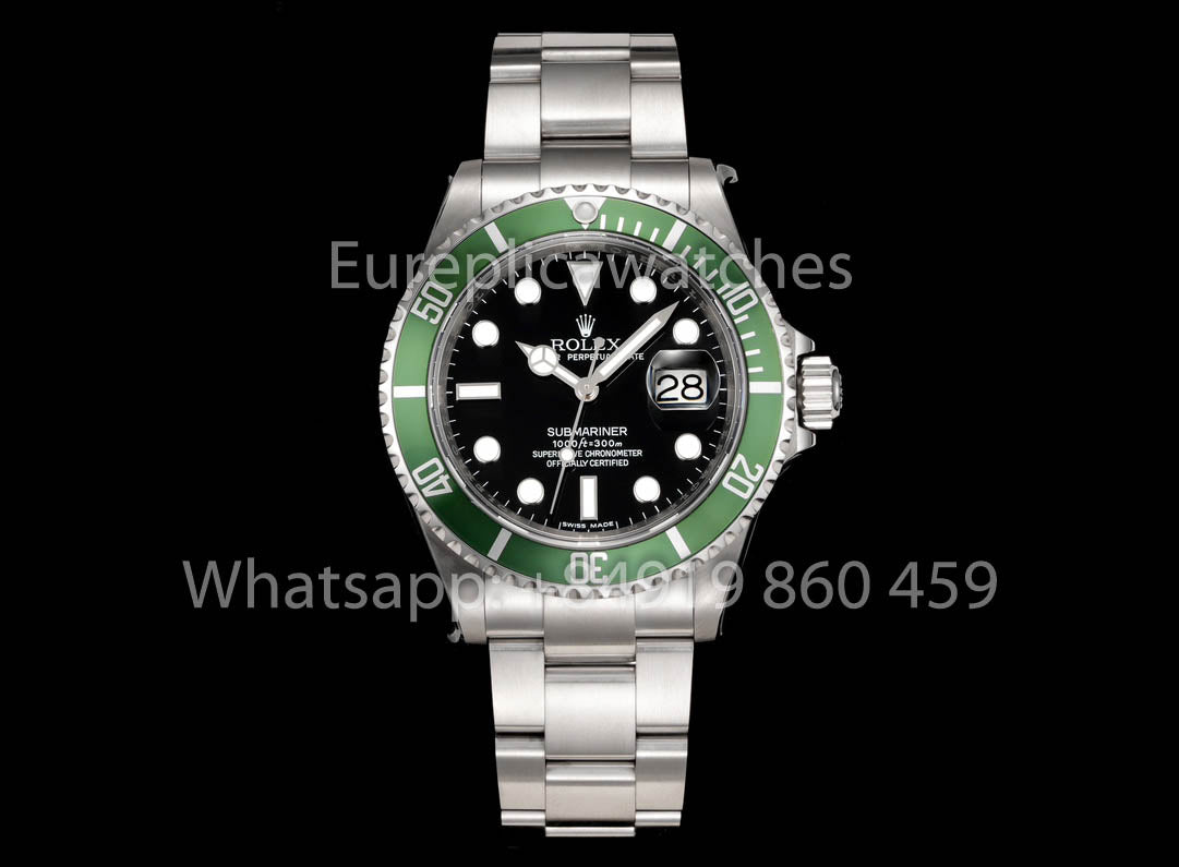 Rolex Submariner 16610 Series TM Factory 1:1 Meilleur clone Lunette verte Bague intérieure avec texte
