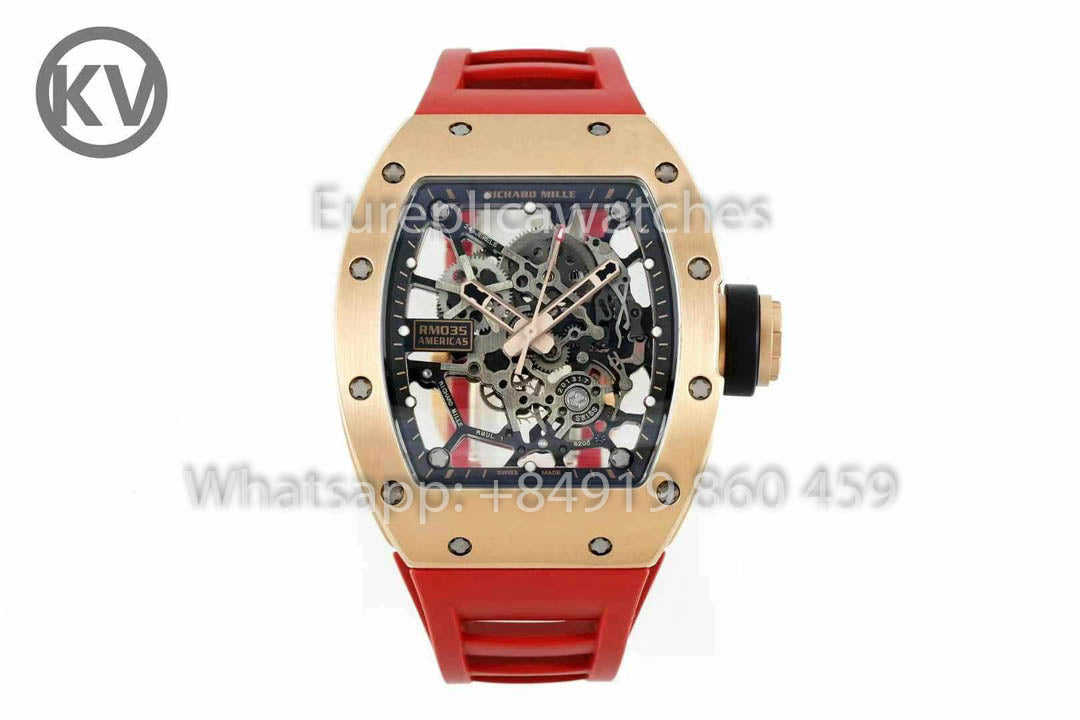 Richard Mille RM035 Toro Americas Edition Roségold und orangefarbenes Armband 1:1 Bester Klon KV Factory