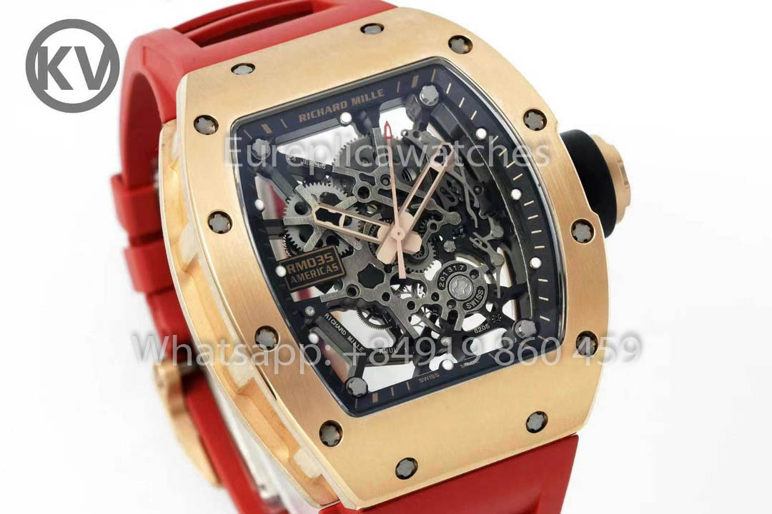 Richard Mille RM035 Toro Americas Edition Roségold und orangefarbenes Armband 1:1 Bester Klon KV Factory