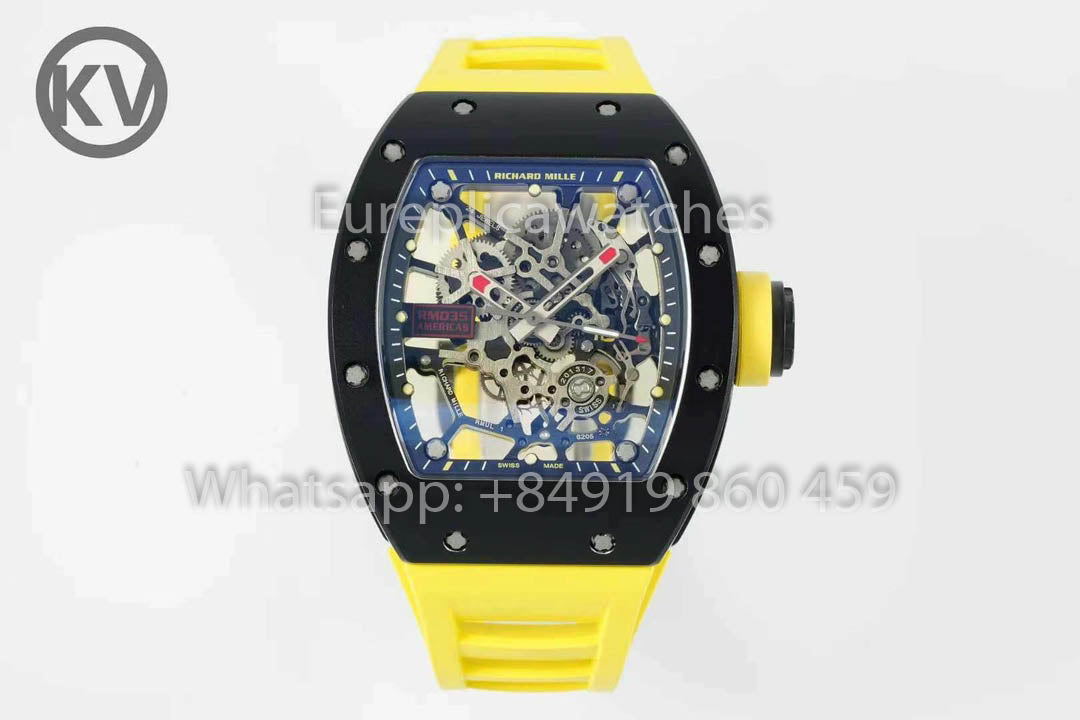 Richard Mille RM035 Toro Americas Edition 1:1 Bester Klon KV Factory Gelbes Armband