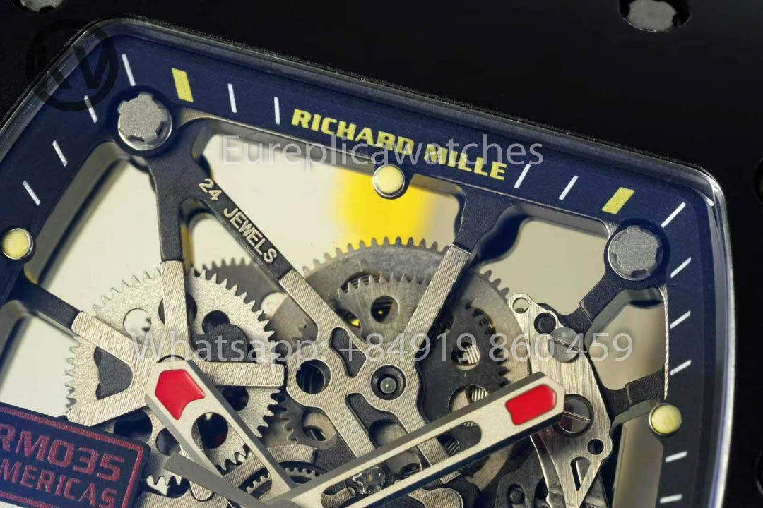 Richard Mille RM035 Toro Americas Edition 1:1 Bester Klon KV Factory Gelbes Armband