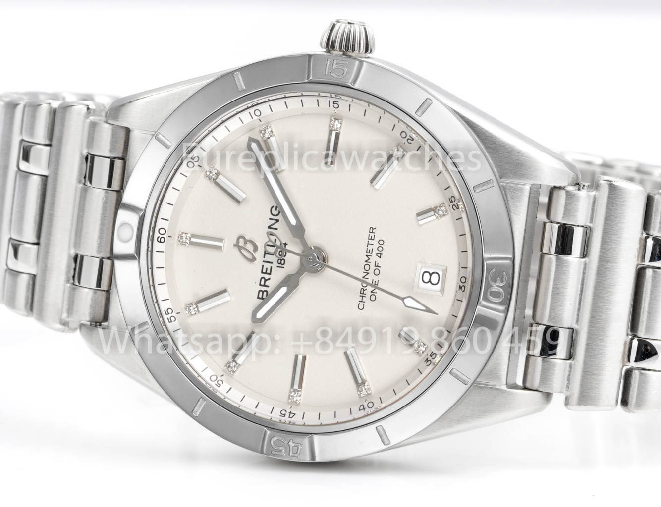 Breitling Chronomat 36, jamais portée en 2022, A10380591L1A1, série 1:1, Super Clone BLS, cadran blanc d'usine