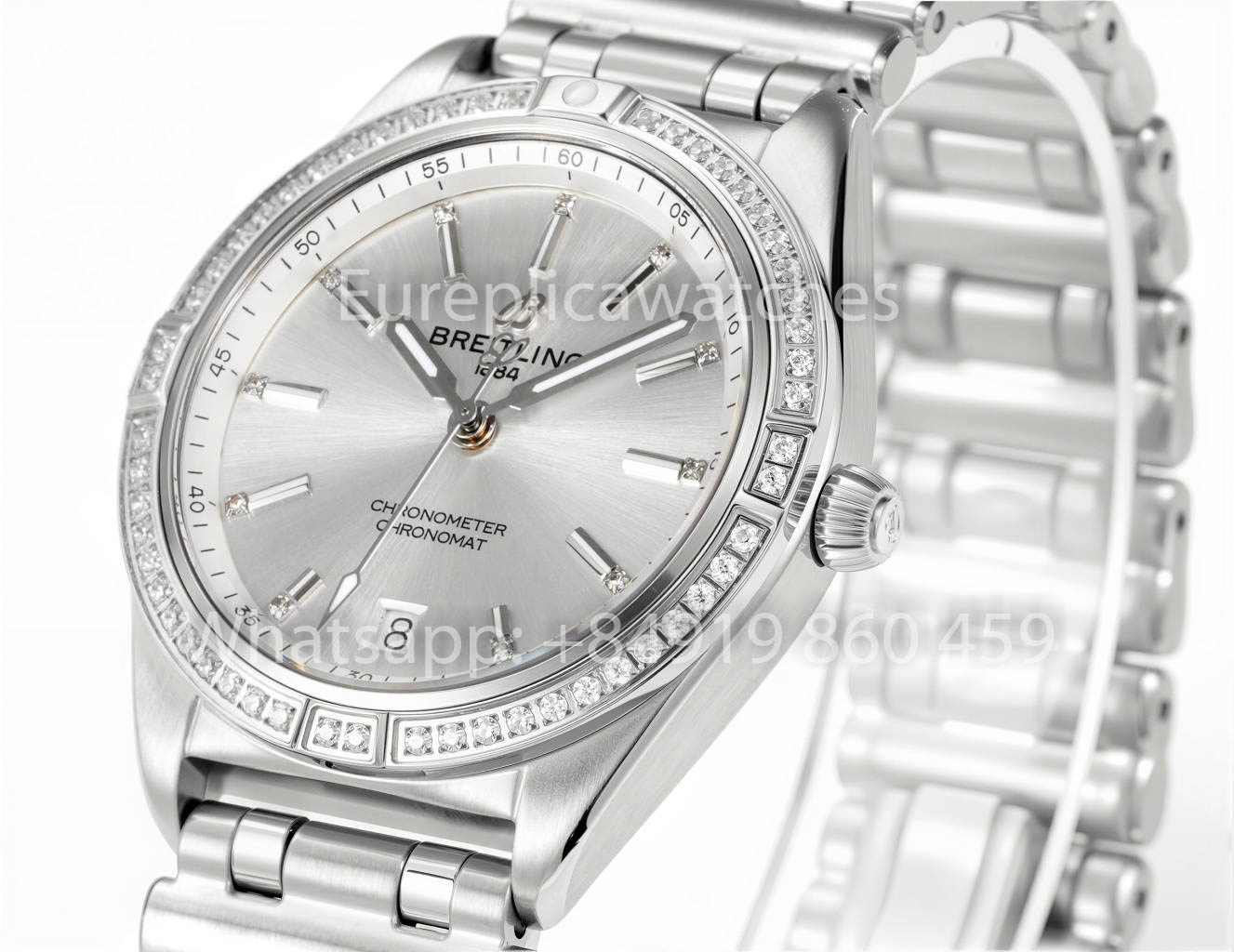 Breitling Chronomat 36, jamais portée en 2022, A10380591L1A1, série 1:1, Super Clone BLS Factory Rose, diamants blancs