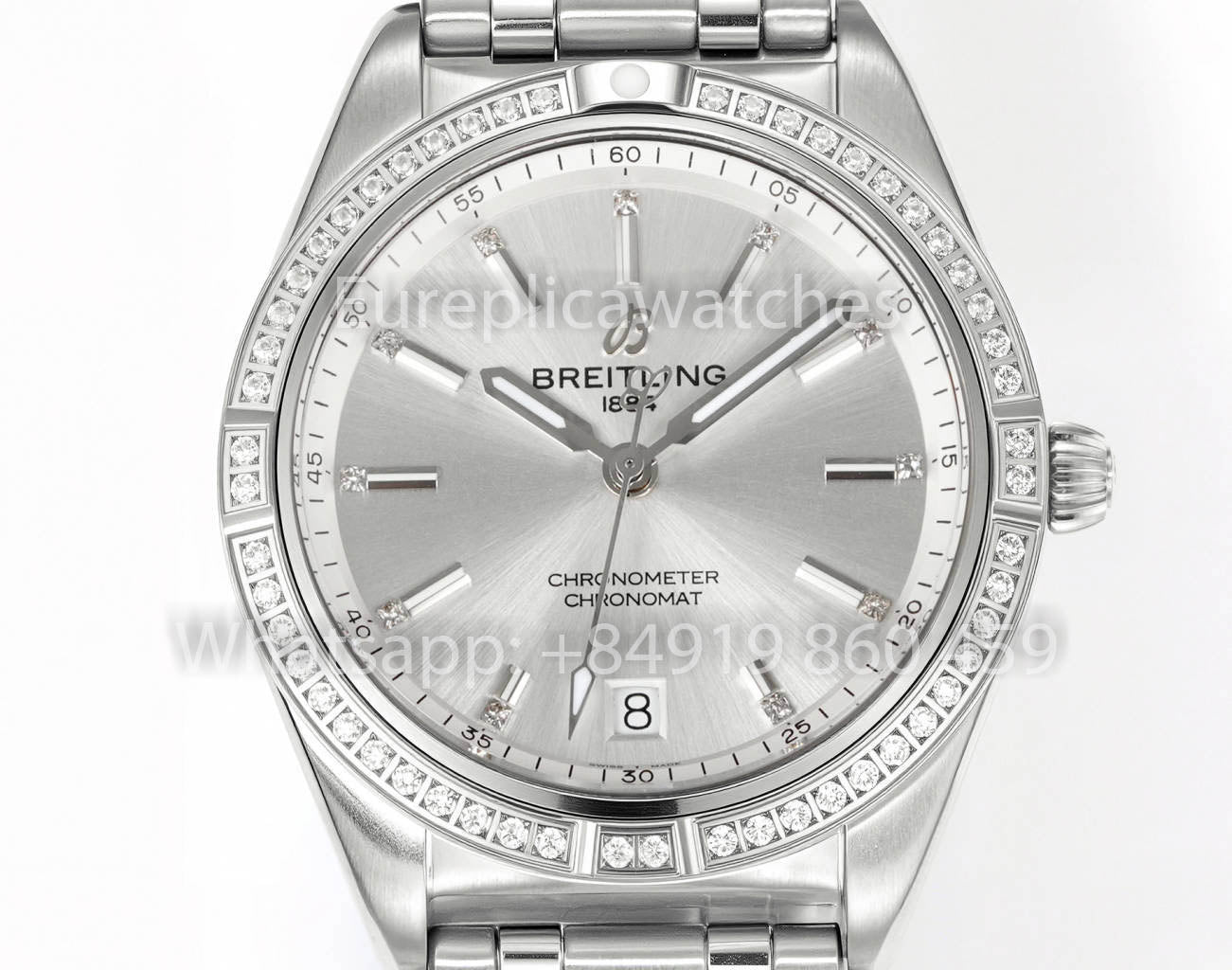 Breitling Chronomat 36, jamais portée en 2022, A10380591L1A1, série 1:1, Super Clone BLS Factory Rose, diamants blancs