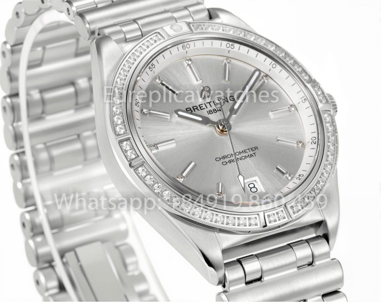 Breitling Chronomat 36, jamais portée en 2022, A10380591L1A1, série 1:1, Super Clone BLS Factory Rose, diamants blancs