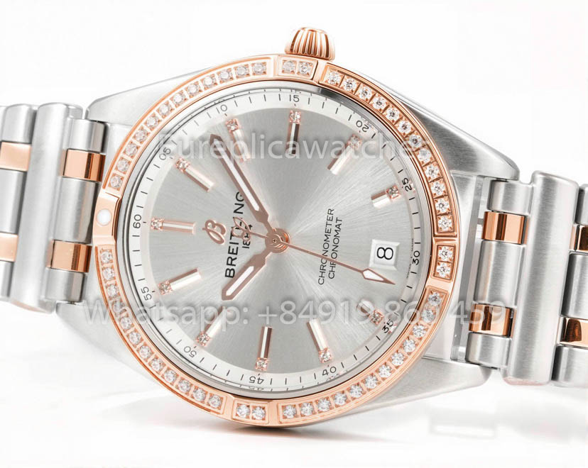 Breitling Chronomat 36, jamais portée en 2022, A10380591L1A1, série 1:1, Super Clone BLS Factory, or rose et argent