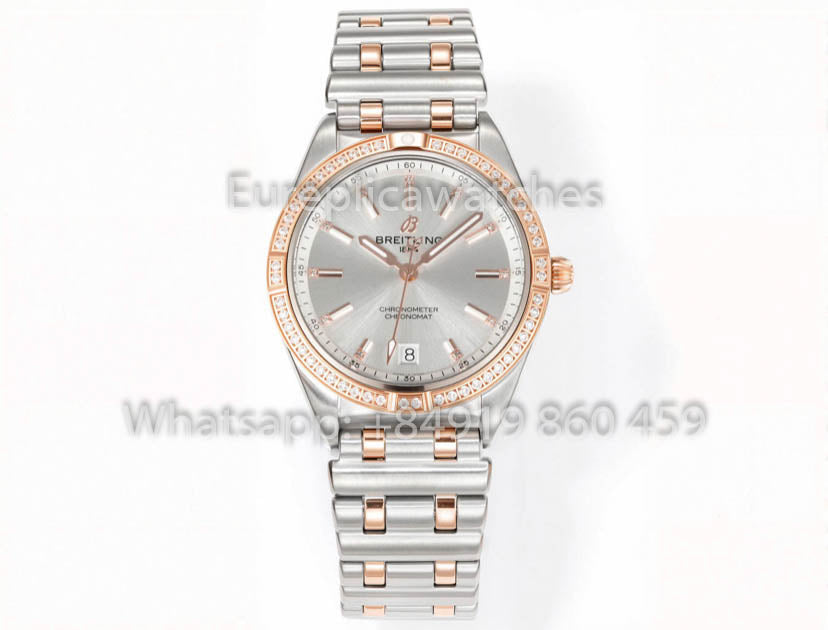 Breitling Chronomat 36, jamais portée en 2022, A10380591L1A1, série 1:1, Super Clone BLS Factory, or rose et argent