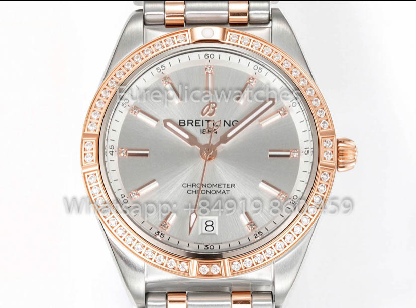 Breitling Chronomat 36, jamais portée en 2022, A10380591L1A1, série 1:1, Super Clone BLS Factory, or rose et argent