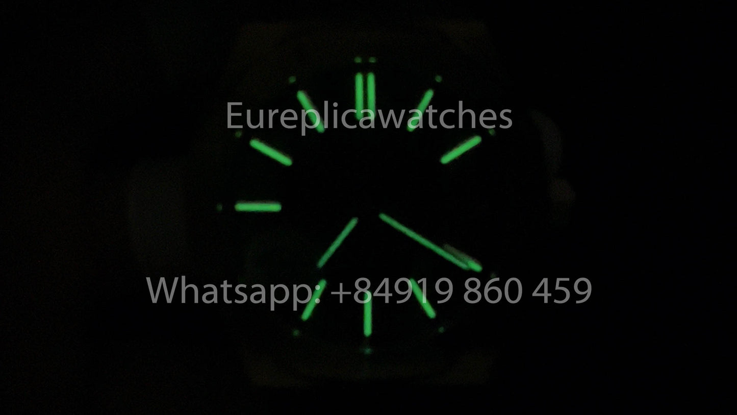 Audemars Piguet Royal Oak 15510ST de l'usine APS 1:1 Meilleure version Cadran noir Bracelet en cuir