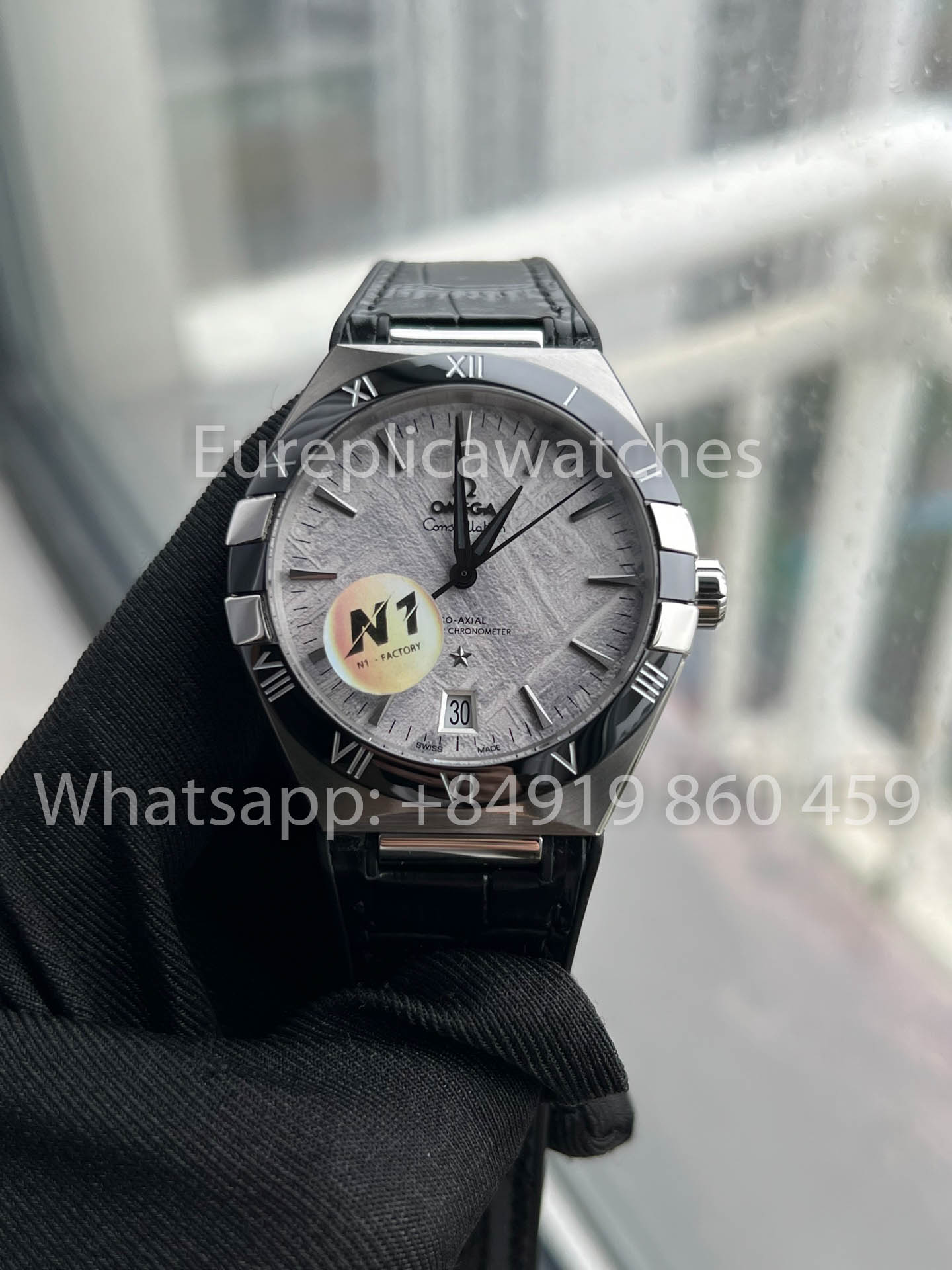 Omega Constellation Chronometer 131.30.41.21.99.001 Meteoritenzifferblatt 1:1 Beste Version N1 Fabriklederarmband