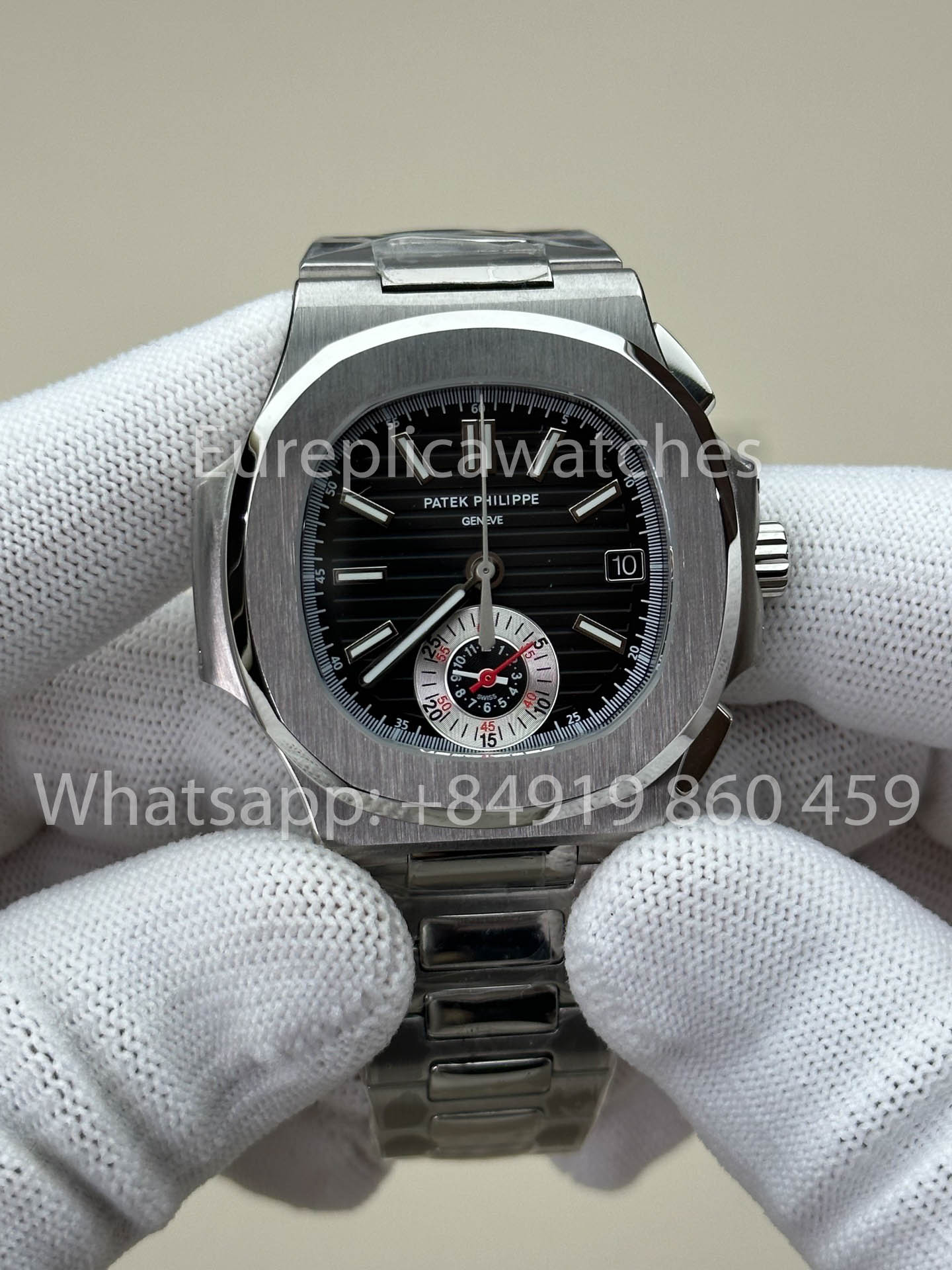 Patek Philippe Nautilus 5980/1A-019 1:1 Beste Version 3K Factory V3 Verbessertes schwarzes Zifferblatt