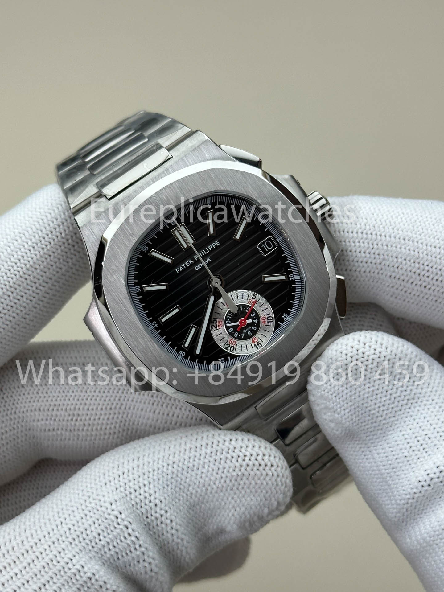 Patek Philippe Nautilus 5980/1A-019 1:1 Beste Version 3K Factory V3 Verbessertes schwarzes Zifferblatt
