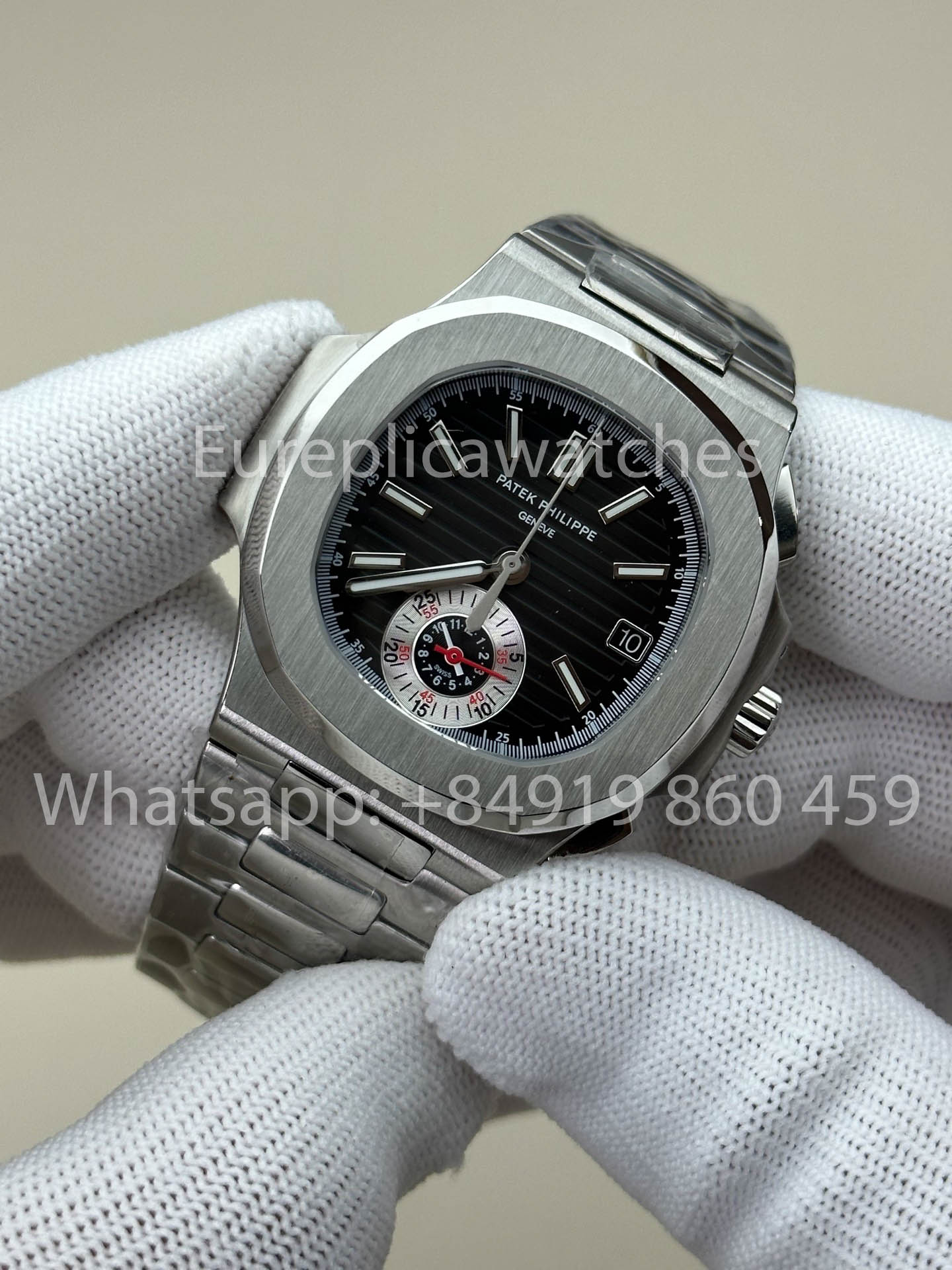 Patek Philippe Nautilus 5980/1A-019 1:1 Beste Version 3K Factory V3 Verbessertes schwarzes Zifferblatt