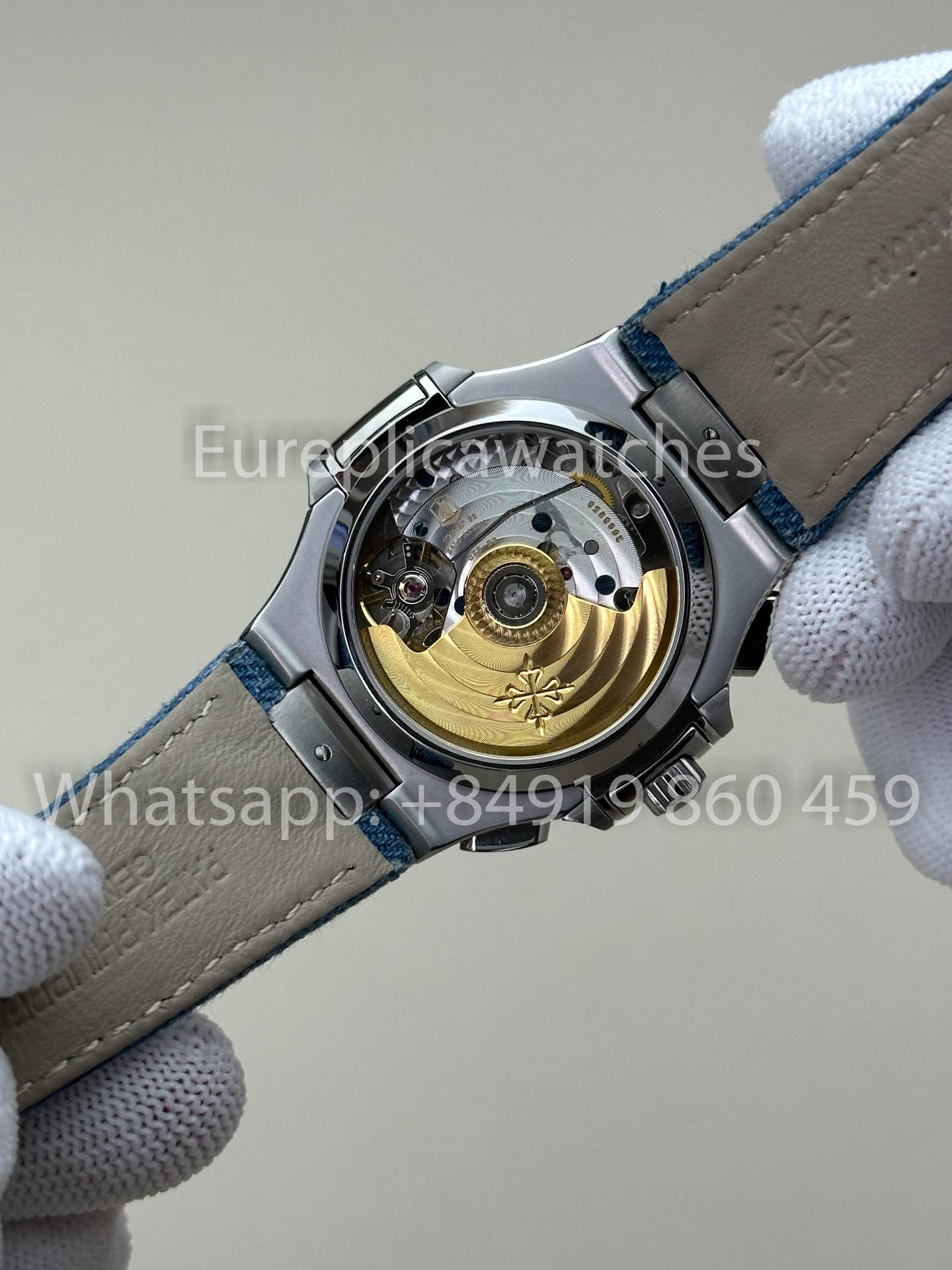 Patek Philippe Nautilus 5980/1G-001 1:1 Beste Version 3K Factory V3 Verbesserte Kristallindizes Zifferblatt Lederarmband
