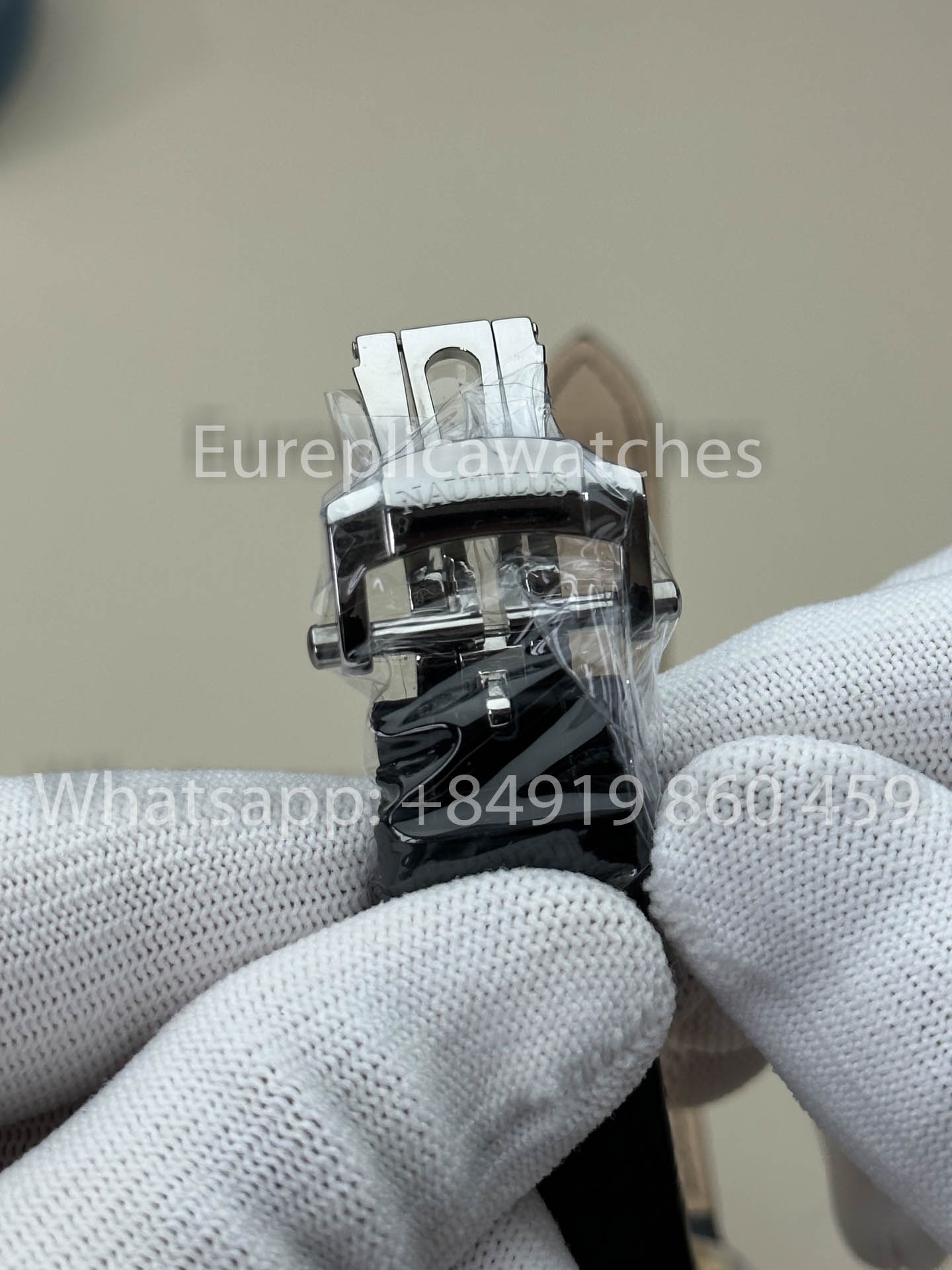 Patek Philippe Nautilus 5980/1A-001 1:1 Beste Version 3K Factory V3 Verbessertes Lederarmband Graues Zifferblatt