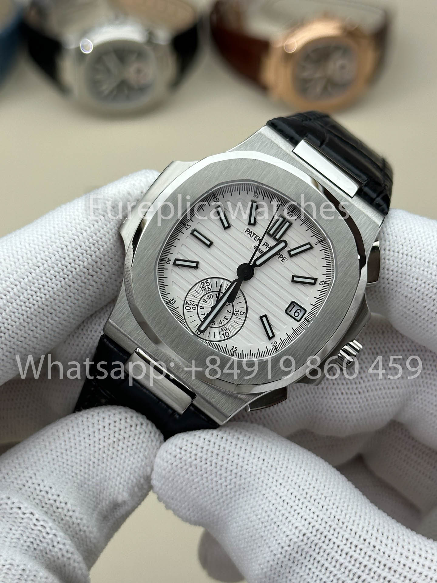 Patek Philippe Nautilus 5980/1A-019 1:1 Beste Version 3K Factory V3 Verbessertes Lederarmband