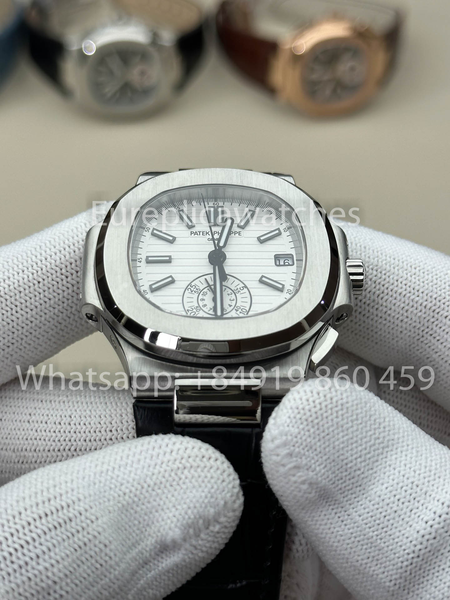 Patek Philippe Nautilus 5980/1A-019 1:1 Beste Version 3K Factory V3 Verbessertes Lederarmband