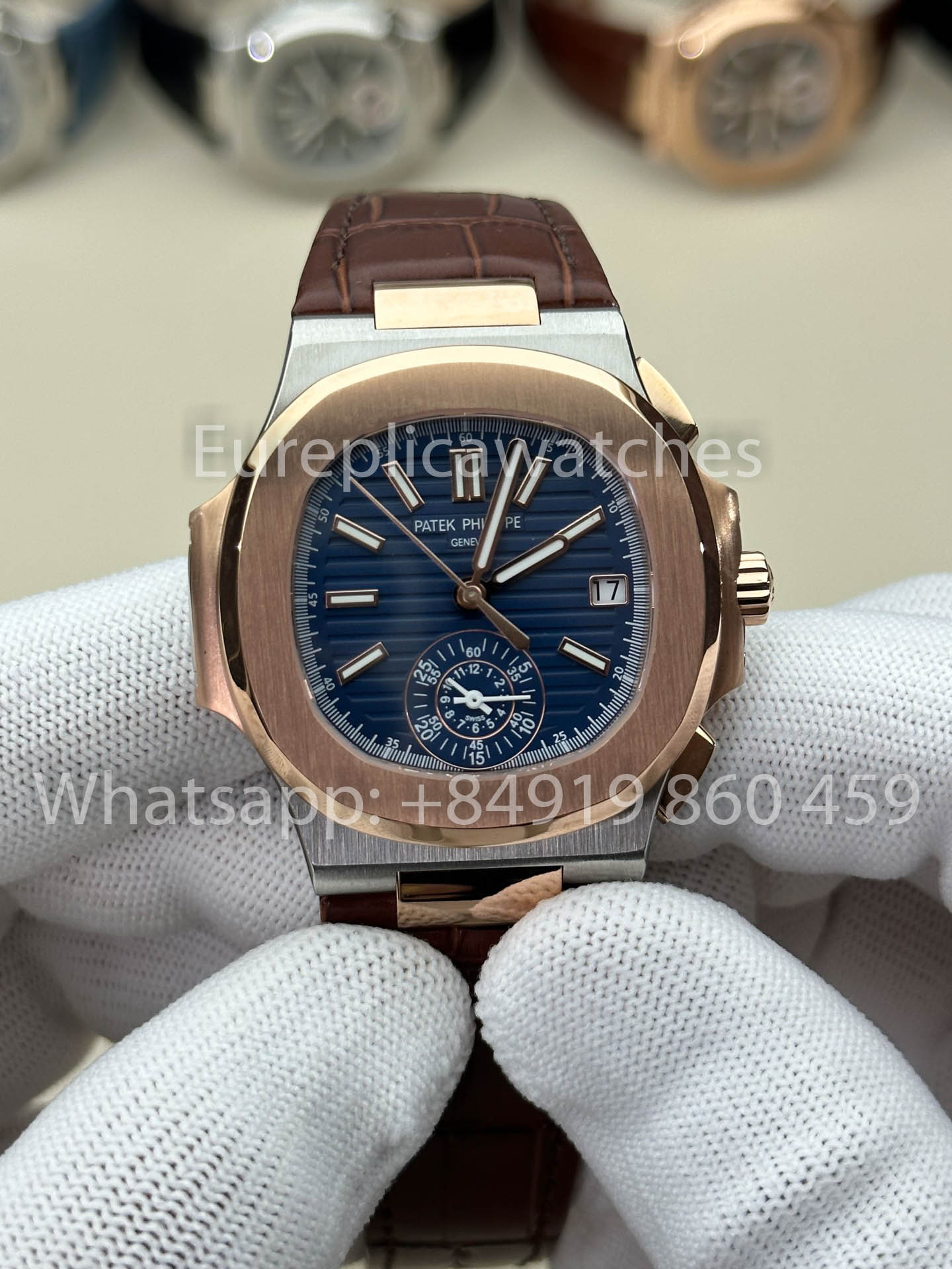 Patek Philippe Nautilus 5980/1AR-001 1:1 Beste Version 3K Factory V3 Verbessertes Lederarmband