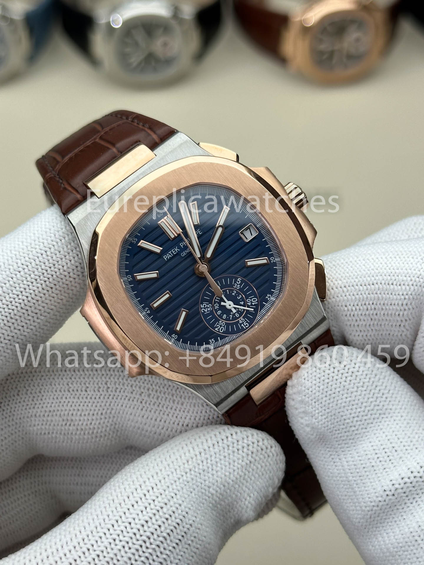 Patek Philippe Nautilus 5980/1AR-001 1:1 Beste Version 3K Factory V3 Verbessertes Lederarmband