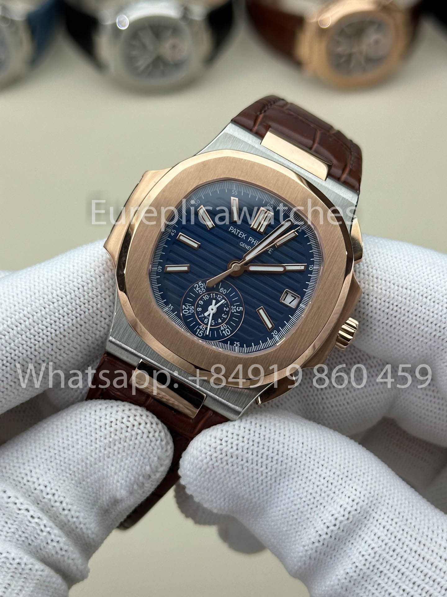 Patek Philippe Nautilus 5980/1AR-001 1:1 Beste Version 3K Factory V3 Verbessertes Lederarmband