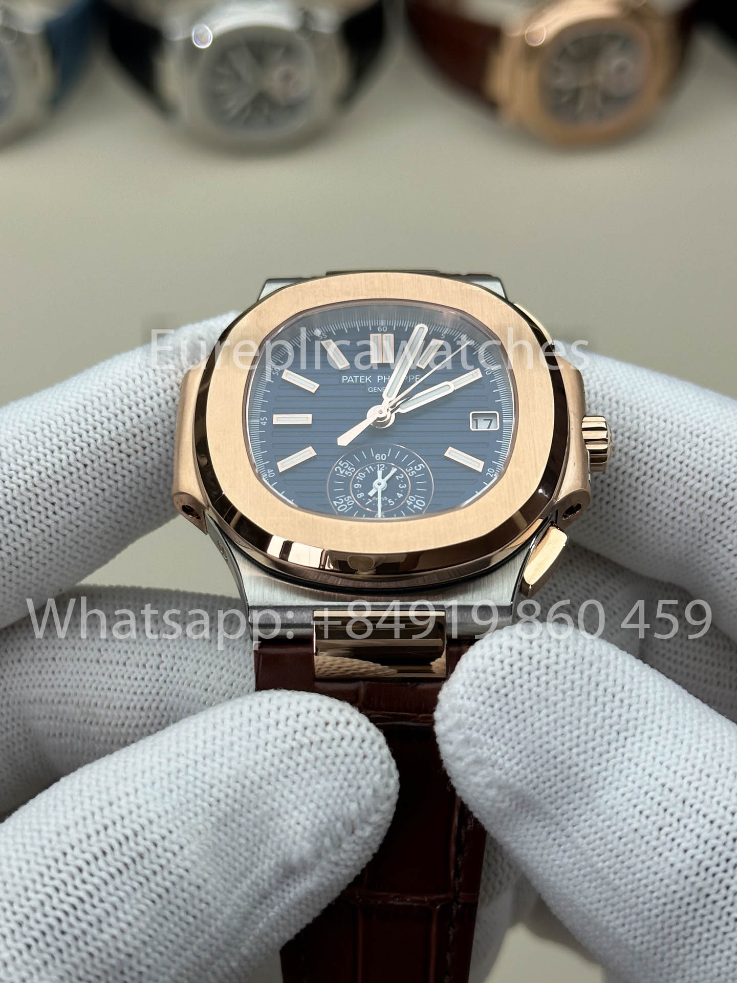 Patek Philippe Nautilus 5980/1AR-001 1:1 Beste Version 3K Factory V3 Verbessertes Lederarmband
