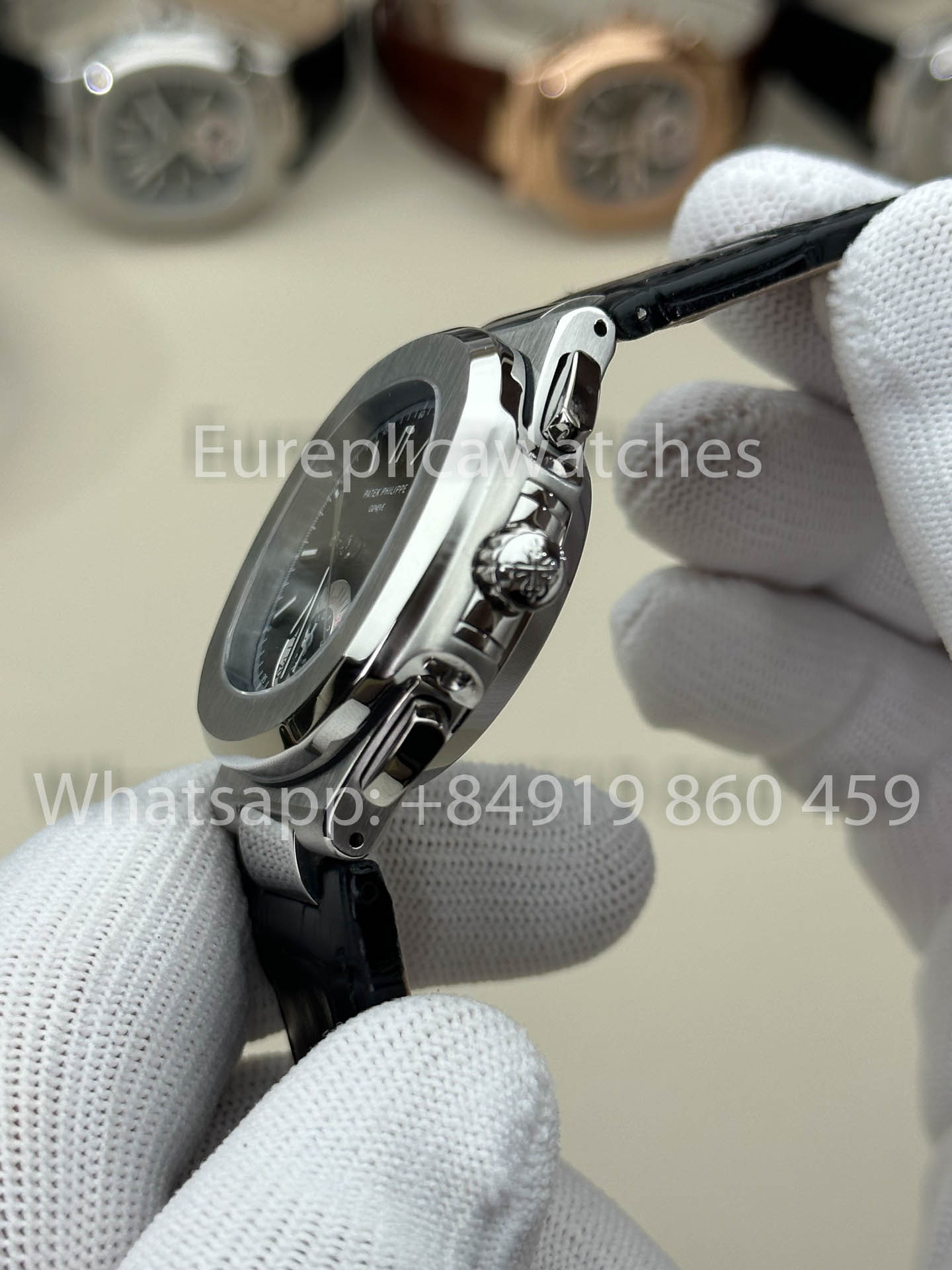 Patek Philippe Nautilus 5980/1A-001 1:1 Beste Version 3K Factory V3 Verbessertes Lederarmband