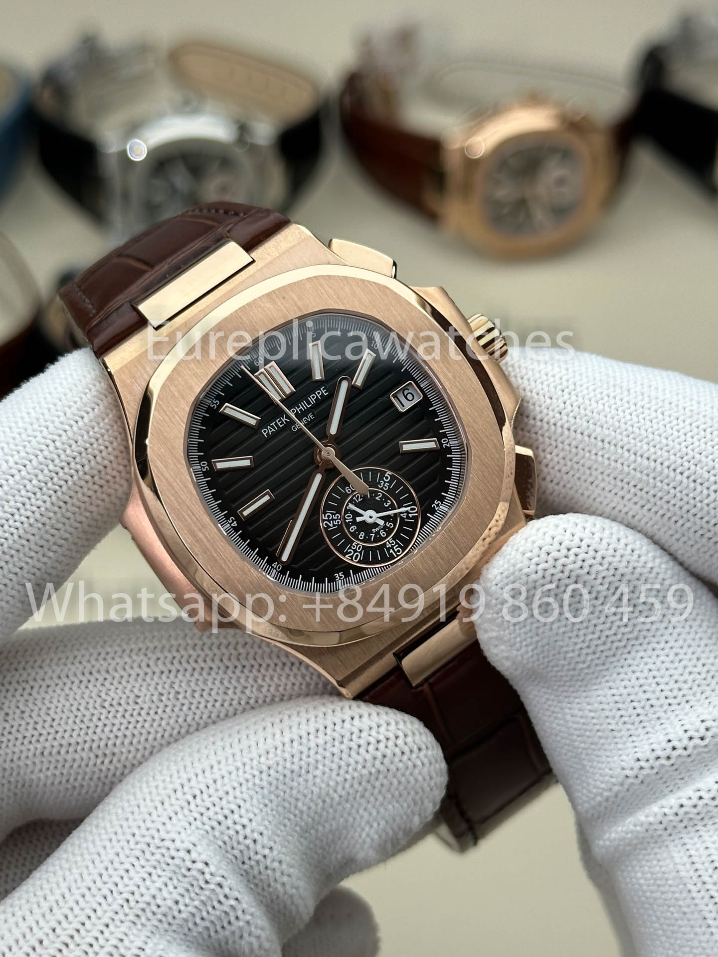 Patek Philippe Nautilus 5980-1A-001 1:1 Best Version 3K Factory V3 Upgraded Leather Strap