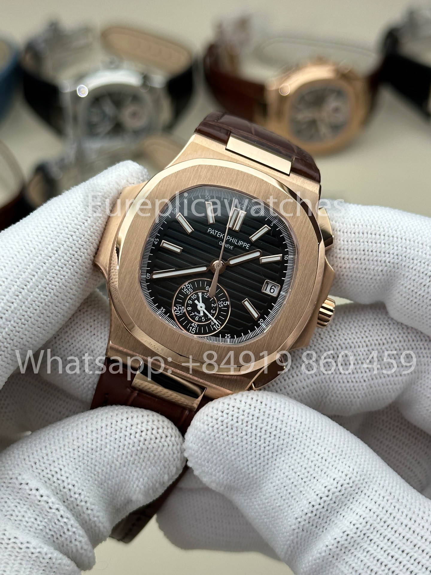 Patek Philippe Nautilus 5980-1A-001 1:1 Best Version 3K Factory V3 Upgraded Leather Strap