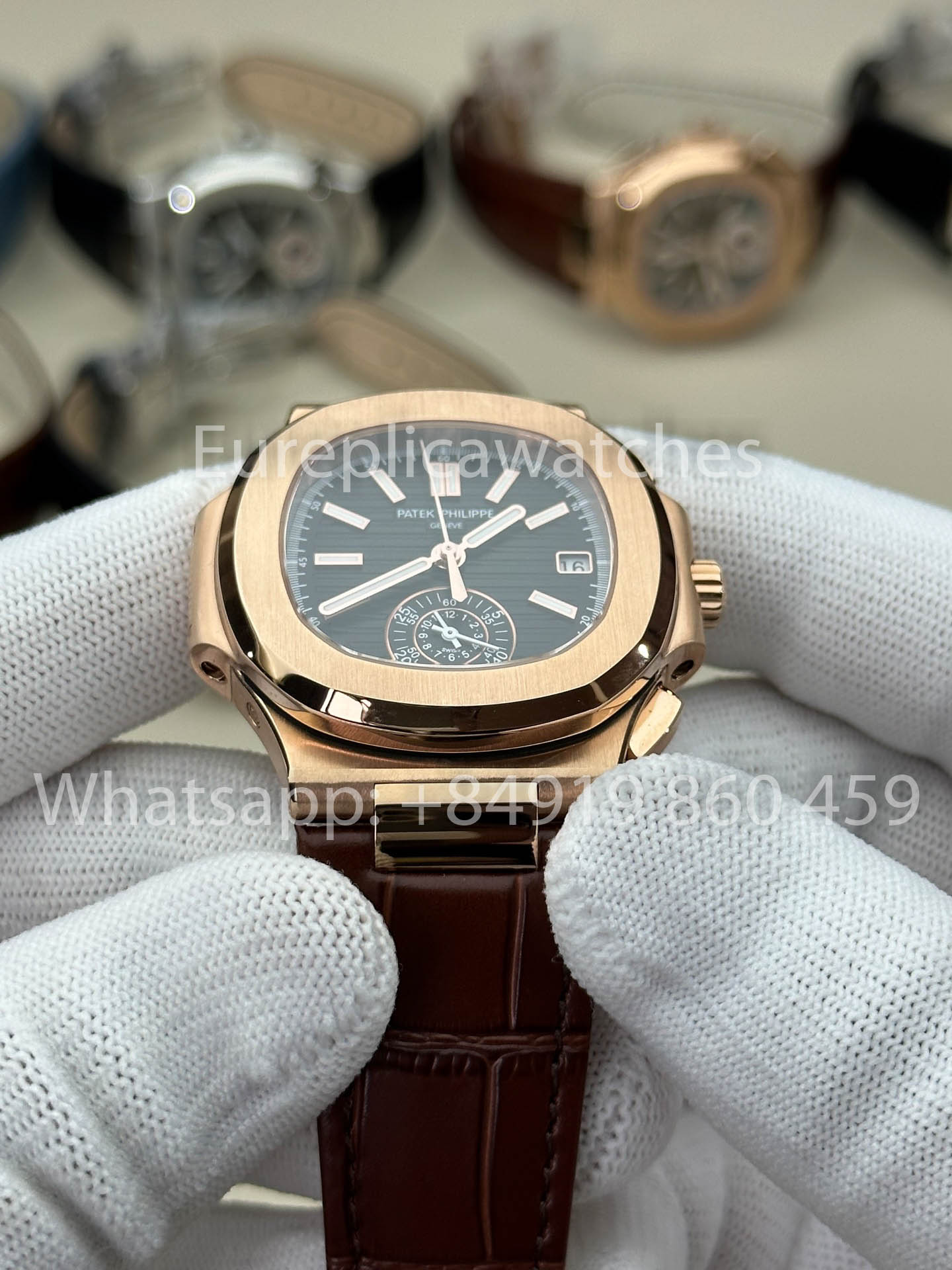 Patek Philippe Nautilus 5980-1A-001 1:1 Best Version 3K Factory V3 Upgraded Leather Strap