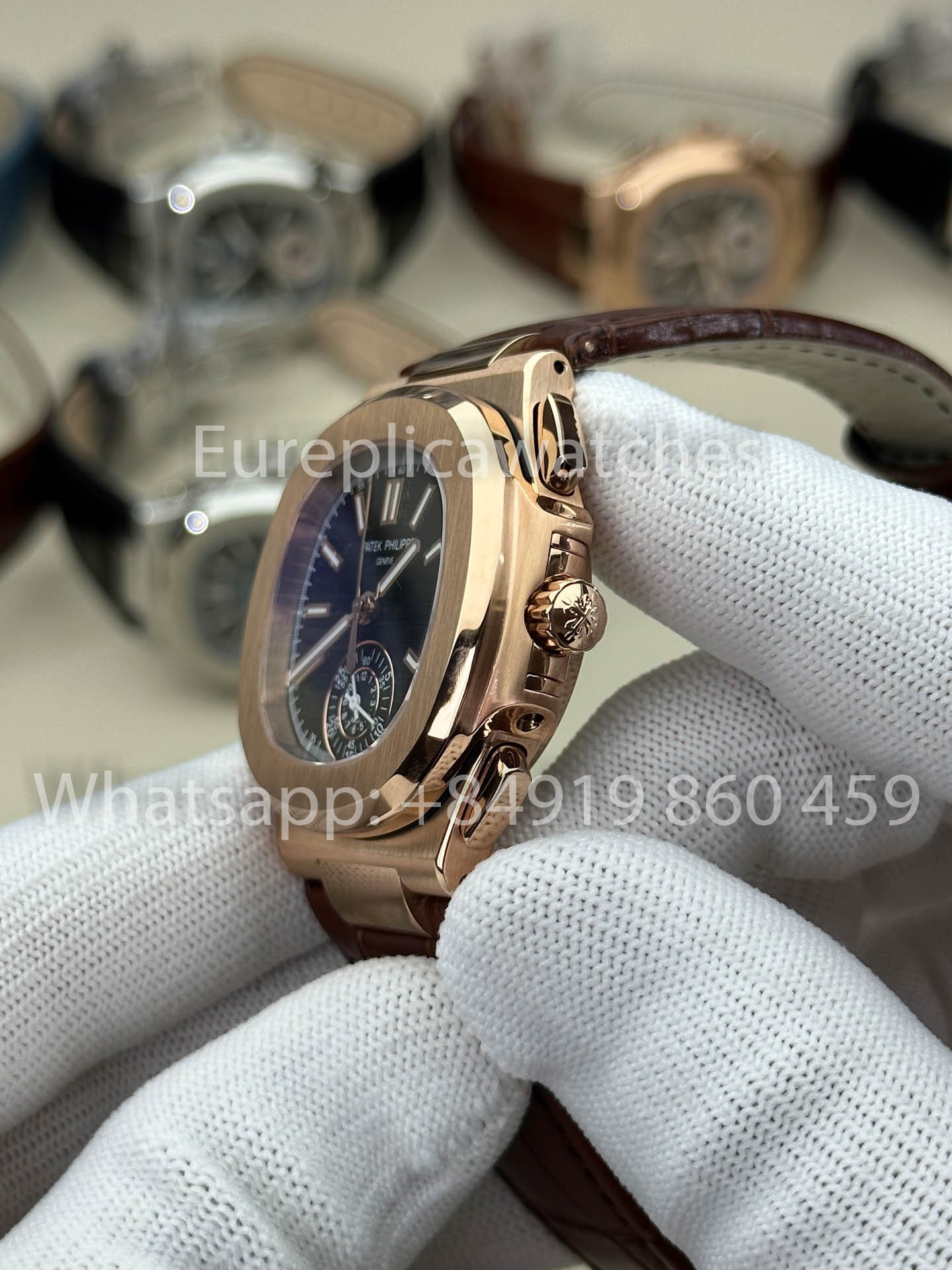 Patek Philippe Nautilus 5980-1A-001 1:1 Best Version 3K Factory V3 Upgraded Leather Strap