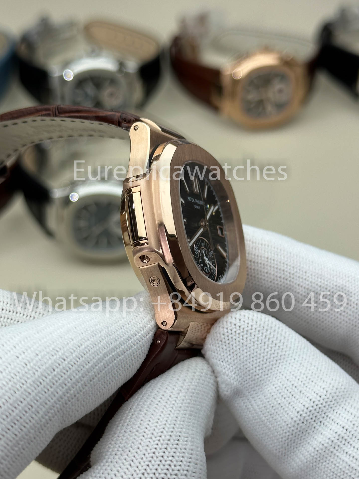 Patek Philippe Nautilus 5980-1A-001 1:1 Best Version 3K Factory V3 Upgraded Leather Strap