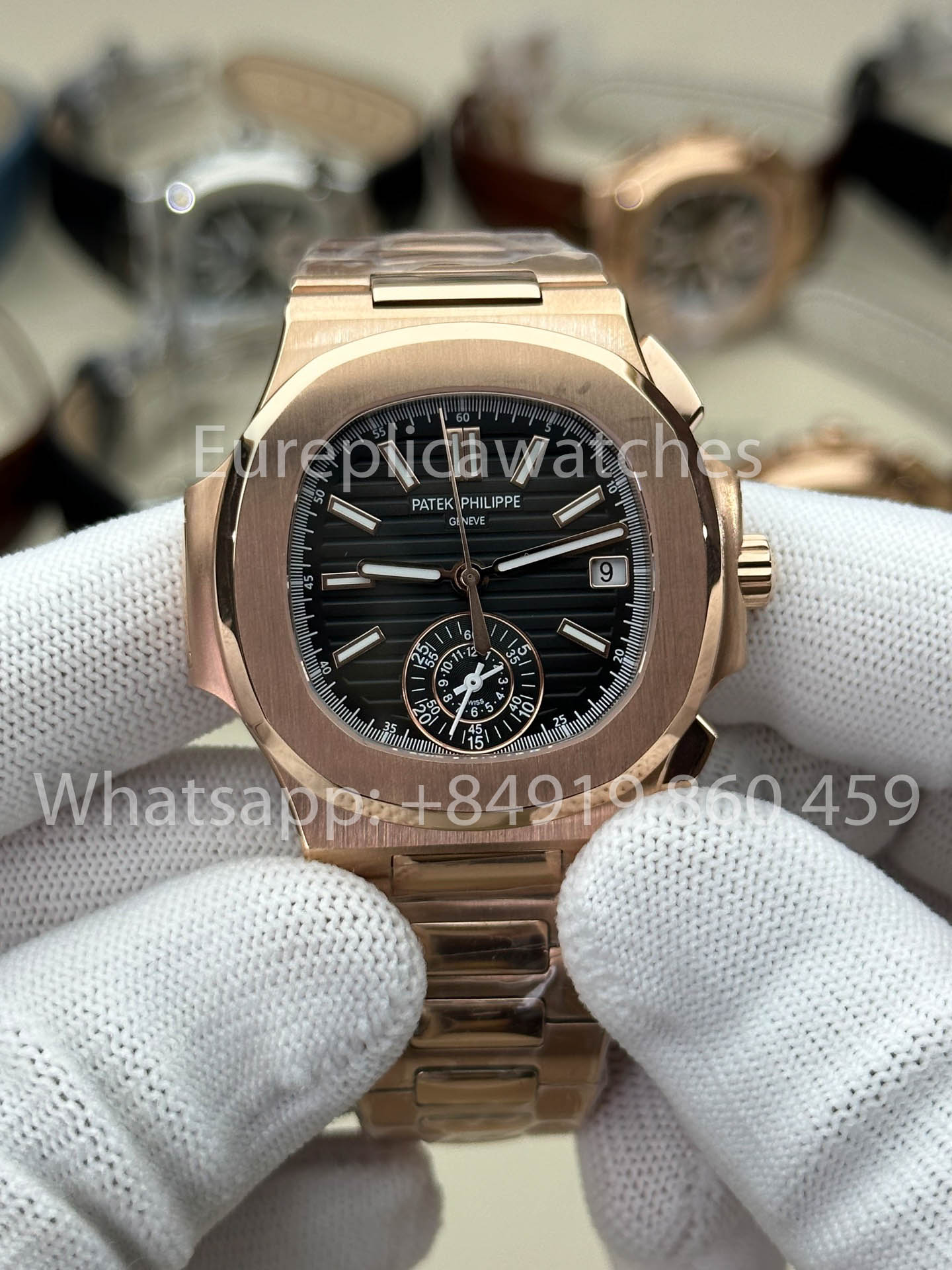 Patek Philippe Nautilus 5980-1A-001 1:1 Best Version 3K Factory V3 Upgraded Edition Black Dial