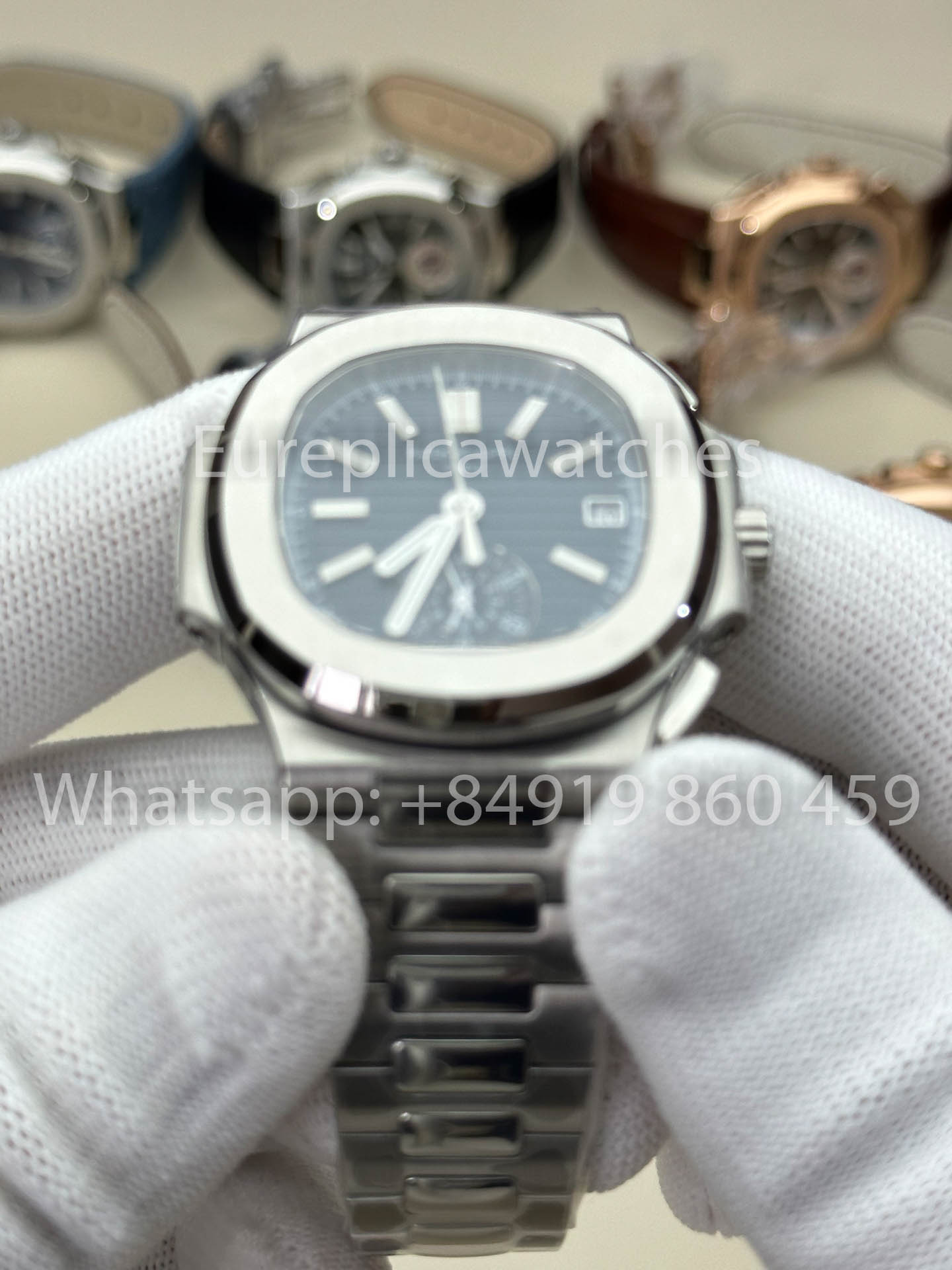 Patek Philippe Nautilus 5980/1G-001 1:1 Best Version 3K Factory V3 Upgraded Edition Blue Dial