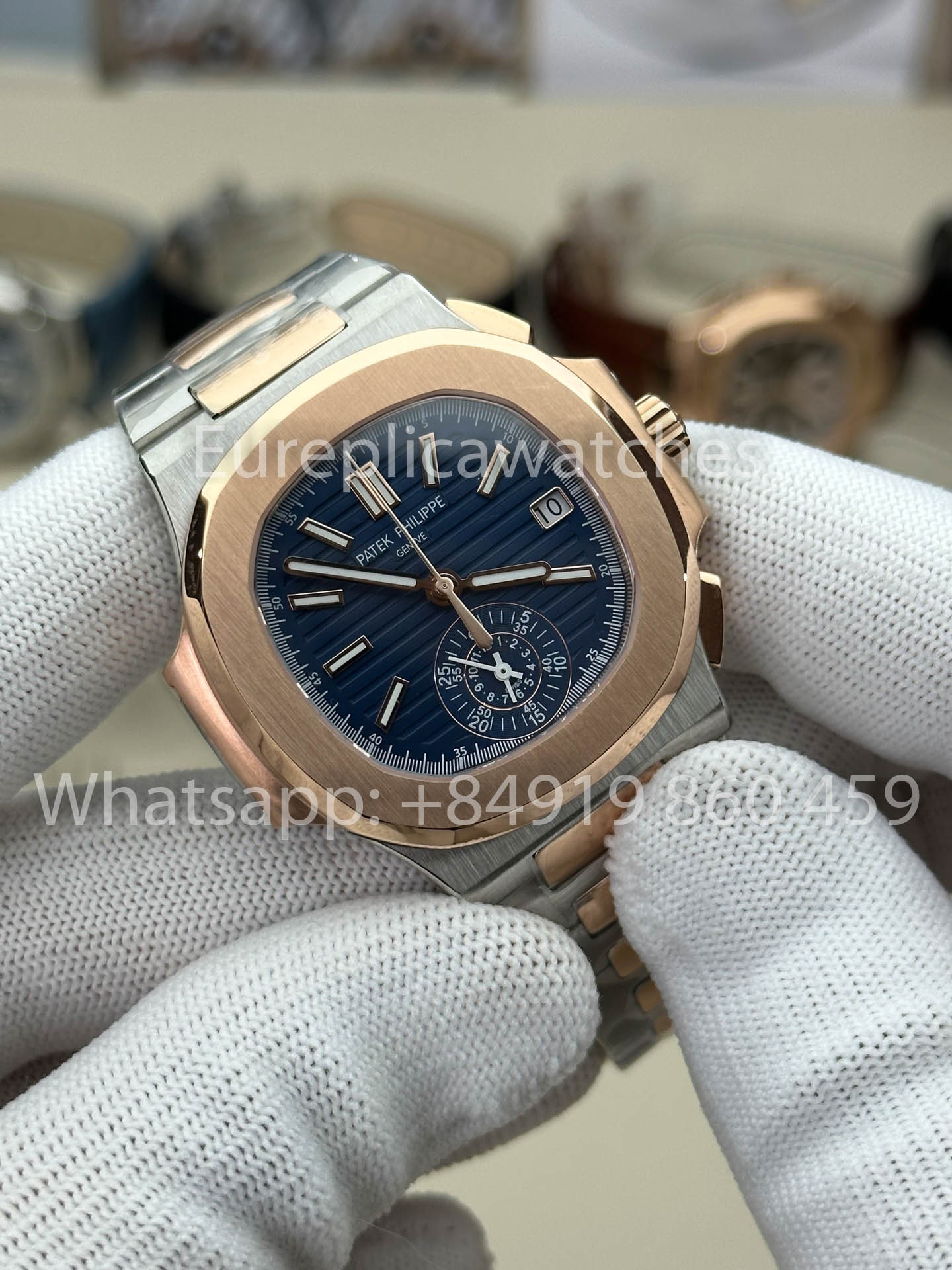 Patek Philippe Nautilus 5980/1AR-001 1:1 Best Version 3K Factory V3 Upgraded Edition Blue Dial