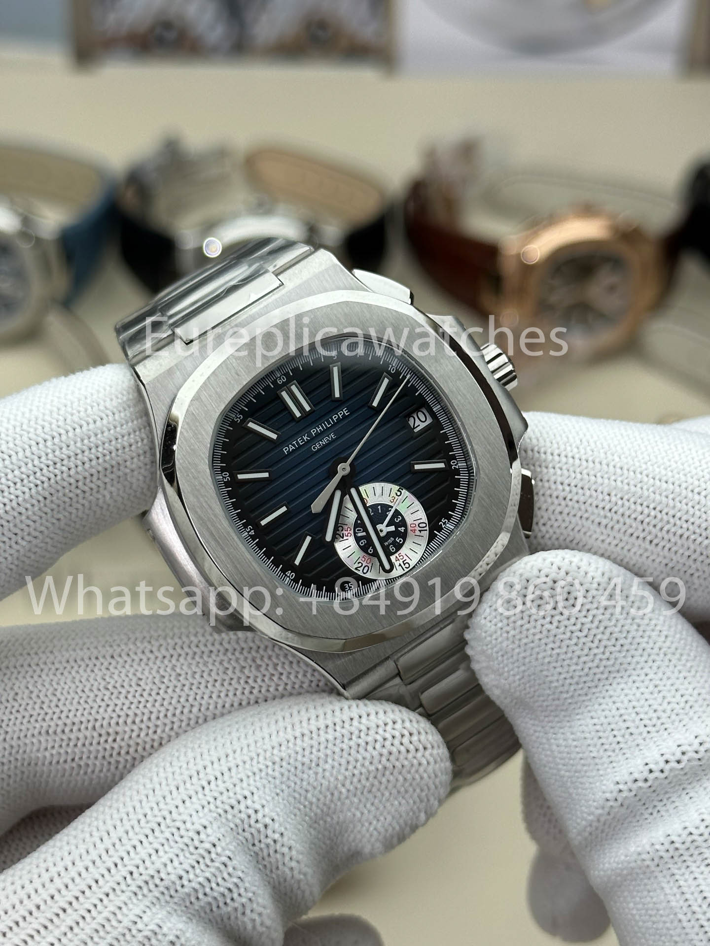 Patek Philippe Nautilus 5980/1A-001 1:1 Best Version 3K Factory V3 Upgraded Edition Blue Dial