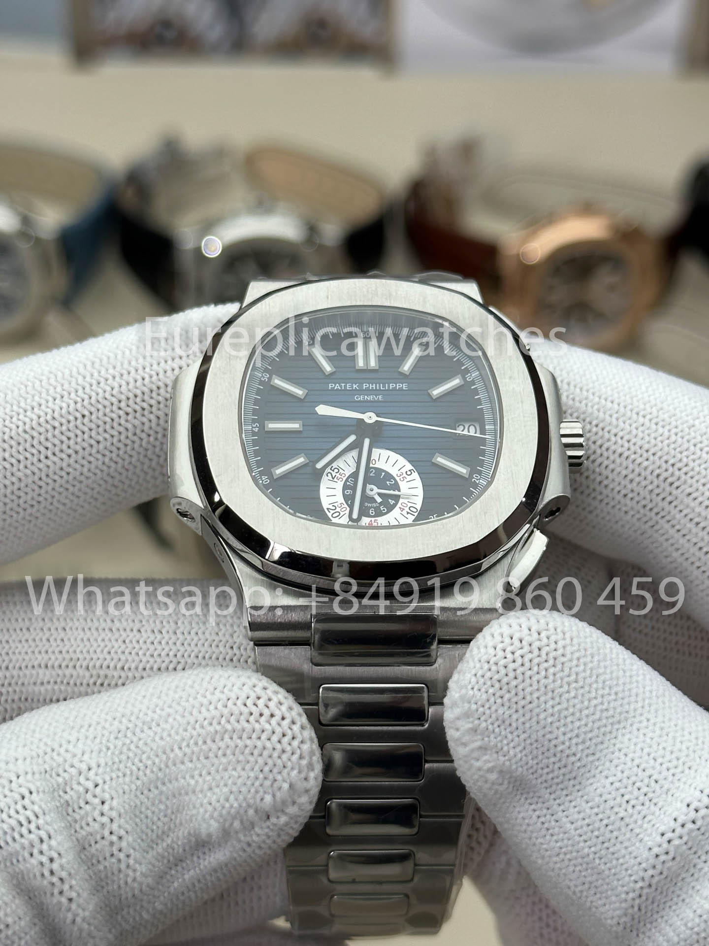 Patek Philippe Nautilus 5980/1A-001 1:1 Best Version 3K Factory V3 Upgraded Edition Blue Dial