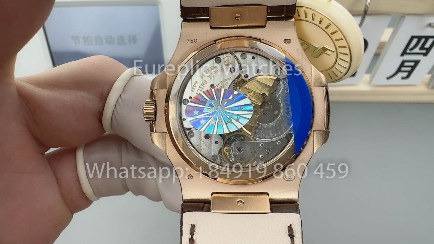 Patek Philippe Nautilus 5712/1R-001 1:1 Beste Version PPF Factory Braunes Lederarmband