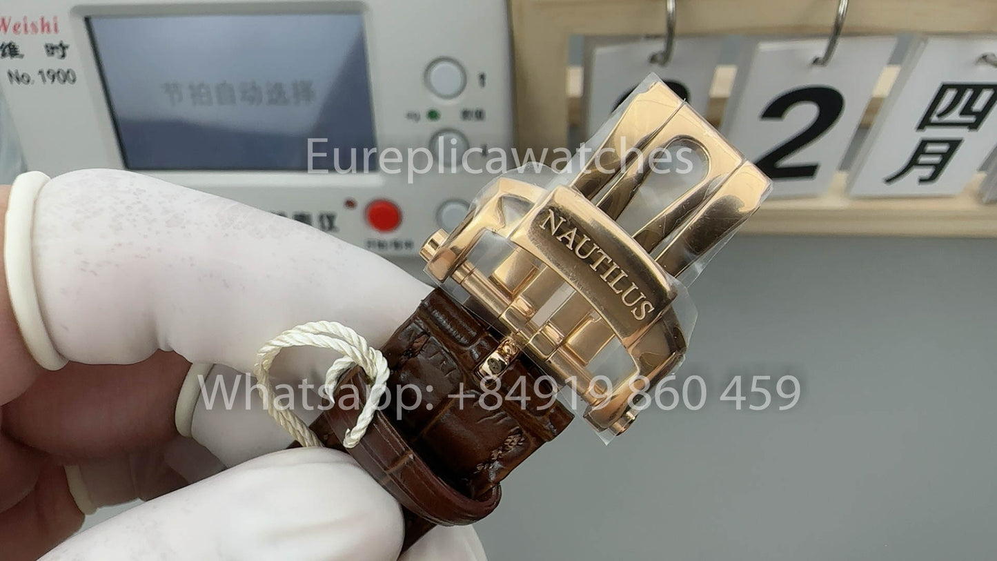 Patek Philippe Nautilus 5712/1R-001 1:1 Beste Version PPF Factory Braunes Lederarmband