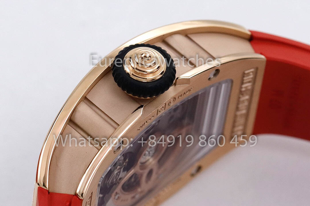 Replik Richard Mille RM 07-01 Rotes Armband Roségold 1:1 Super Clone ZF Factory