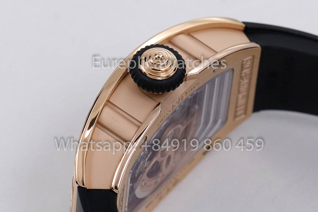 Replik Richard Mille RM 07-01 Schwarzes Armband Roségold 1:1 Super Clone ZF Factory