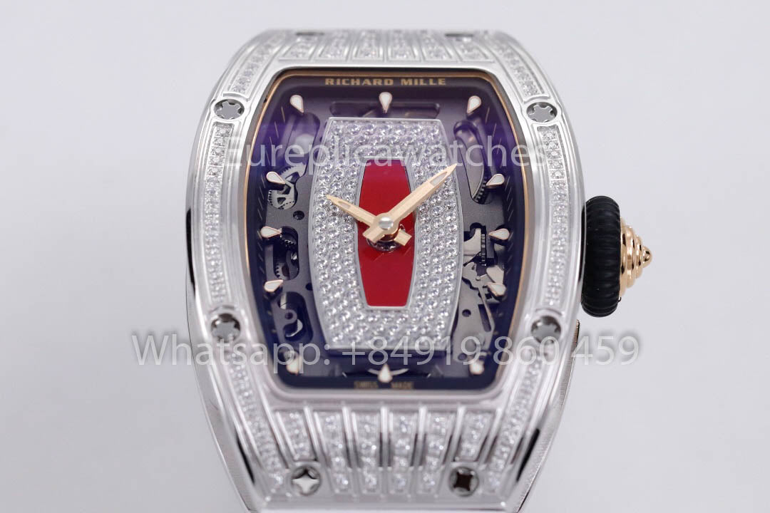 Replik Richard Mille RM 07-01 Weißes Armband 1:1 Super Clone ZF Factory