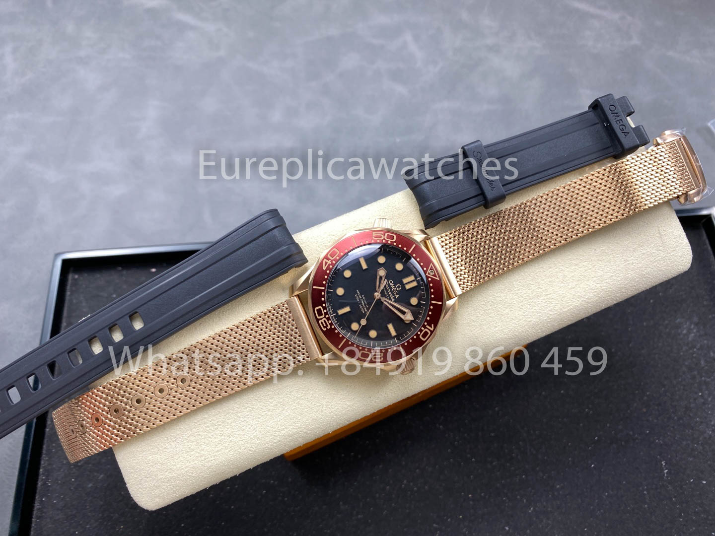 Omega Seamaster 220.50.43.22.02.001 Bronze Or et Bourgogne 1:1 Super Clone VS Factory Ultra-Light