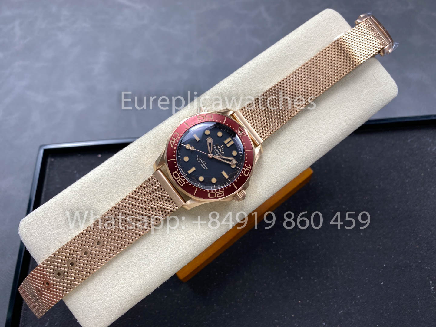 Omega Seamaster 220.50.43.22.02.001 Bronze Or et Bourgogne 1:1 Super Clone VS Factory Ultra-Light