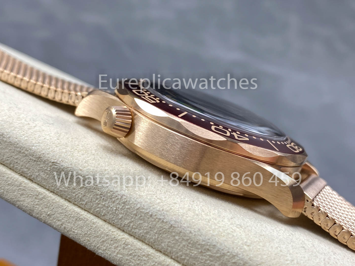 Omega Seamaster 220.50.43.22.02.001 Bronze Or et Bourgogne 1:1 Super Clone VS Factory Ultra-Light